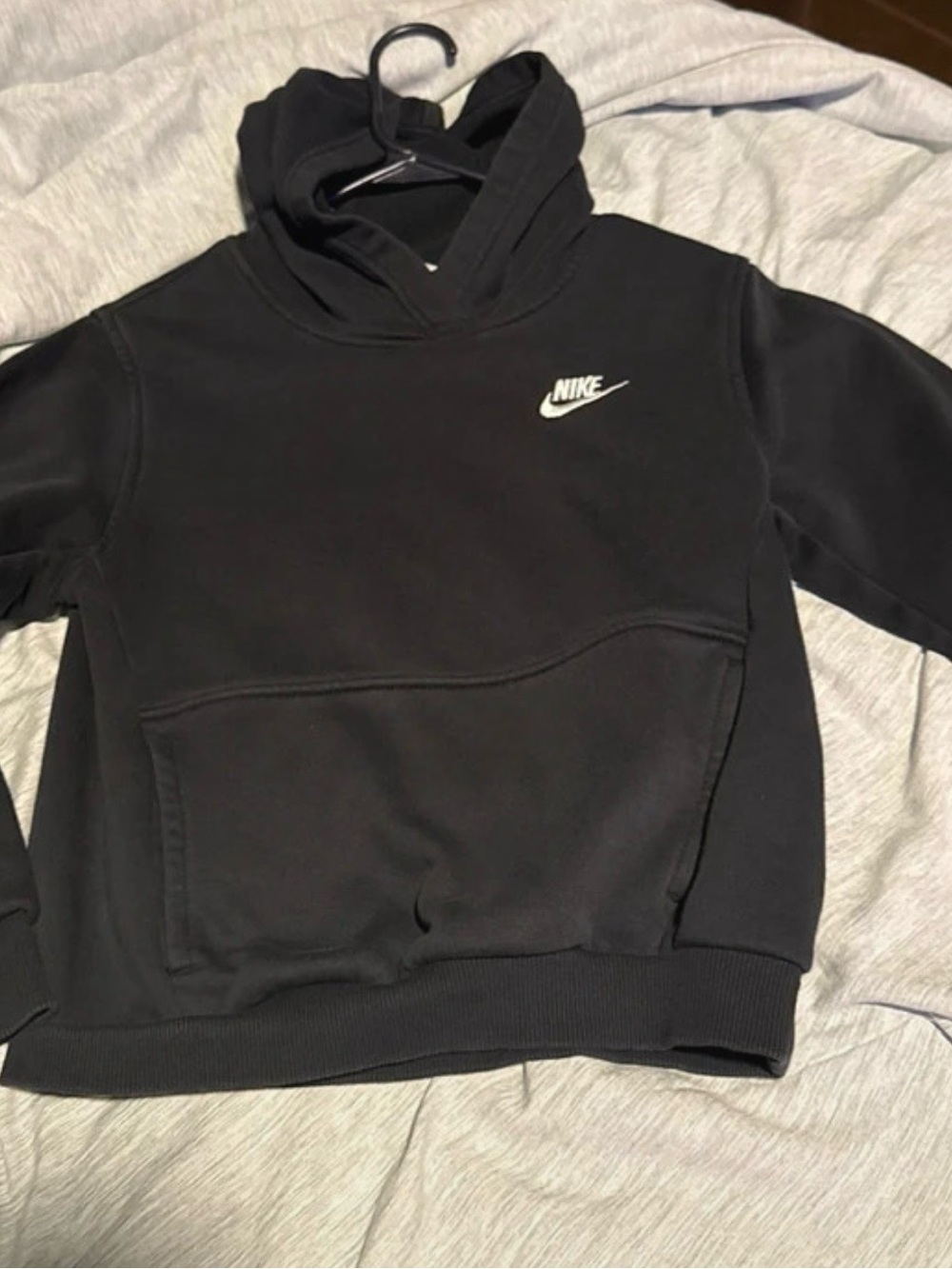 Nike Black Hoodie with White Swoosh Logo